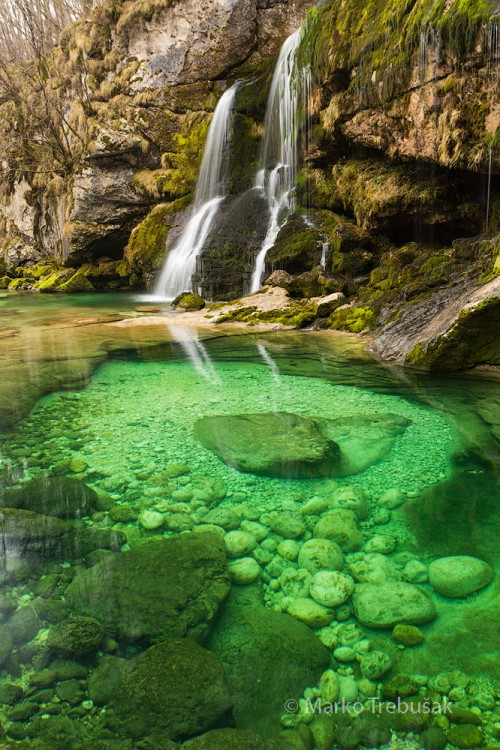 Small waterfall Alps